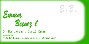 emma bunzl business card